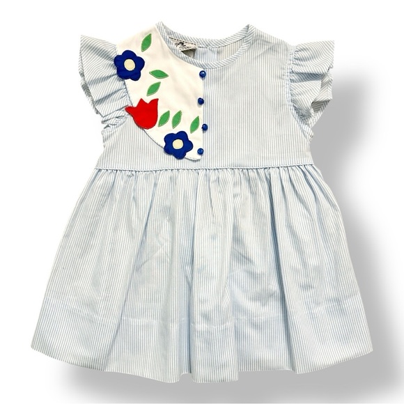 Petit Jouet | Vintage Floral Appliqué Dress (3T) 🌷 - Picture 1 of 7